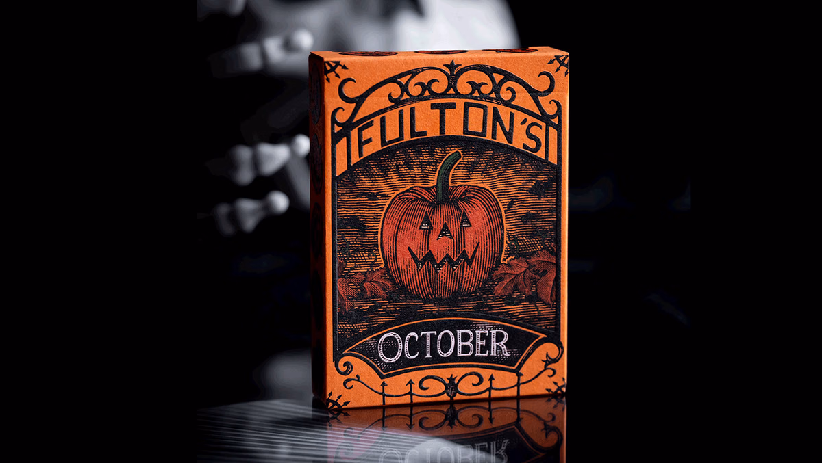 OCTOBER V2 PUMPKIN ORANGE PLAYING CARDS magic trick