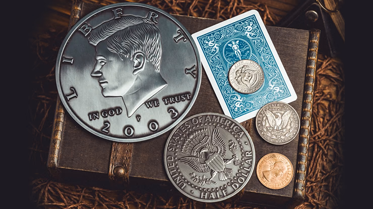 Bacon Jumbo Coin (Oversized Half Dollar) by Bacon Magic magic trick