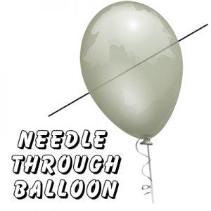 Needle Thru Balloon Professional (with 10 clear balloons) by Bazar de Magia - Trick - Image 2