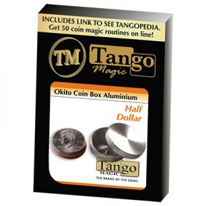 Okito Coin Box Aluminum Half Dollar (A0004)by Tango