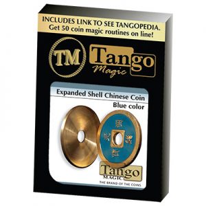 Expanded Shell Chinese Coin made in Brass (Blue) by Tango (CH005)