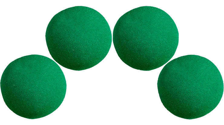 2 inch High Density Ultra Soft Sponge Ball (Green) Pack of 4 from Magic by Gosh
