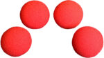 1 inch Regular Sponge Ball (Red) Pack of 4 from Magic by Gosh