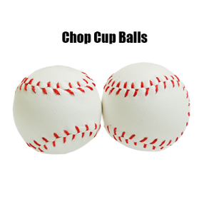 Chop Cup Balls Large White Leather (Set of 2) by Leo Smetsers