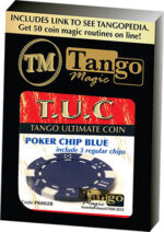 TUC Poker Chip Blue plus 3 regular chips (PK002B) by Tango Magic