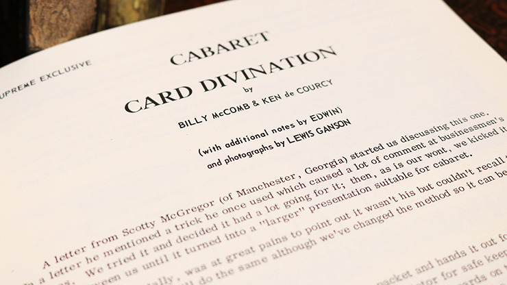 Cabaret Card Divination by Billy McComb and Ken de Courcy - Book - Image 2