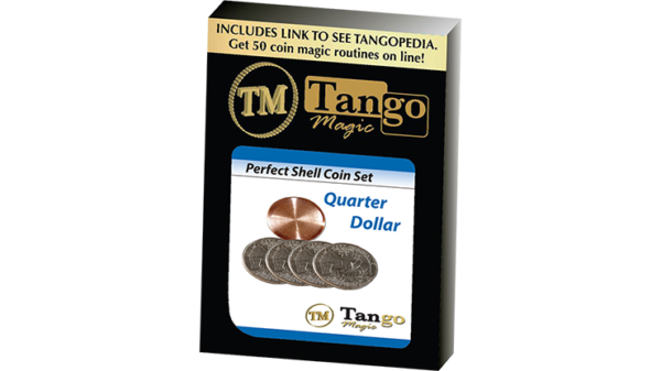 Perfect Shell Coin Set Quarter Dollar (Shell and 4 Coins D0200) by Tango Magic