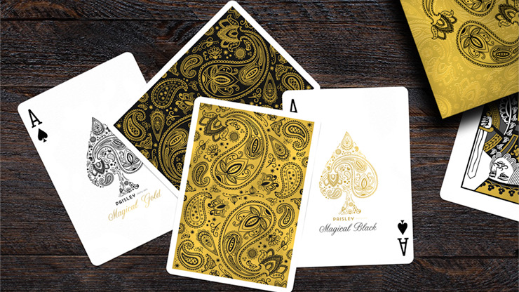 Paisley Magical Black Playing Cards by Dutch Card House Company