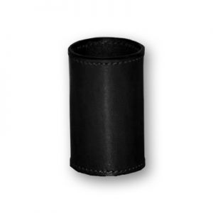 Leather Coin Cylinder (Black, Half Dollar Size)