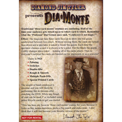 DiaMonte (DVD and Cards) by Diamond Jim Tyler - DVD