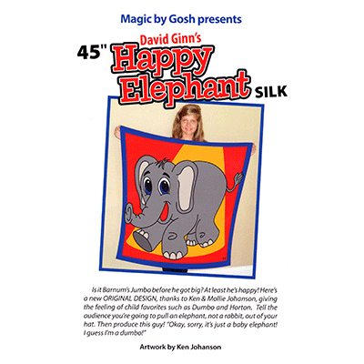 Happy Elephant Silk (45 inch) by David Ginn and Goshman s