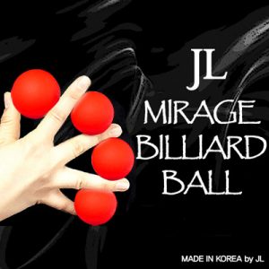 2 Inch Mirage Billiard Balls by JL (RED, 3 Balls and Shell)