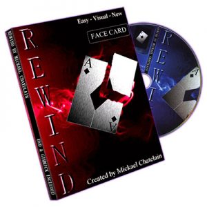 Rewind (Gimmick, DVD, FACE card, RED back) by Mickael Chatelain