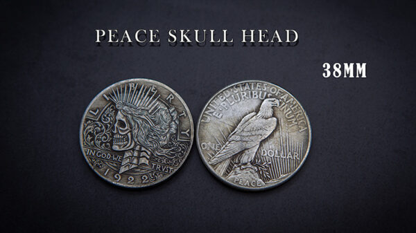 PEACE SKULL HEAD COIN by Men Zi Magic