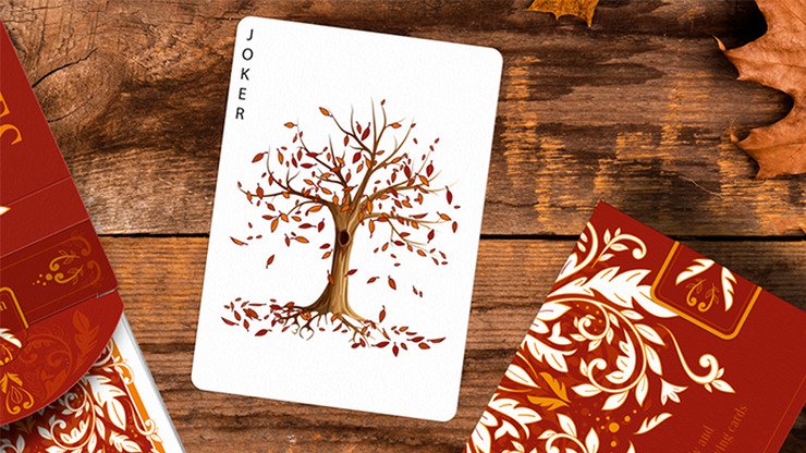 Leaves Autumn Edition Collector's (White) Playing Cards by Dutch Card House Company
