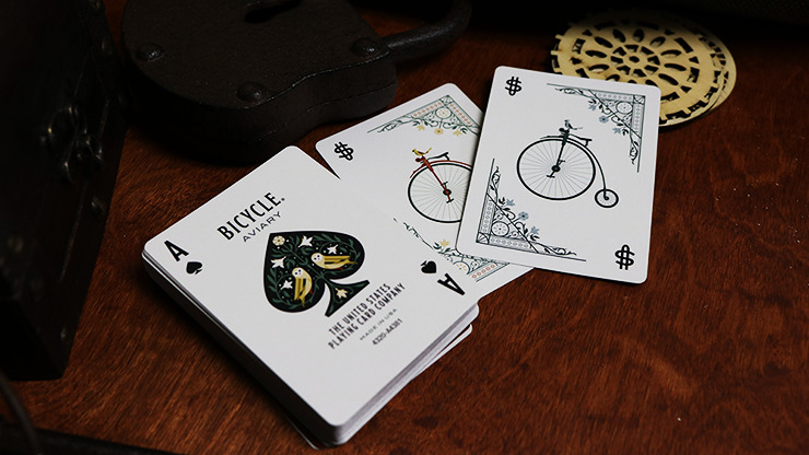 Bicycle Aviary (Orange) Playing Cards