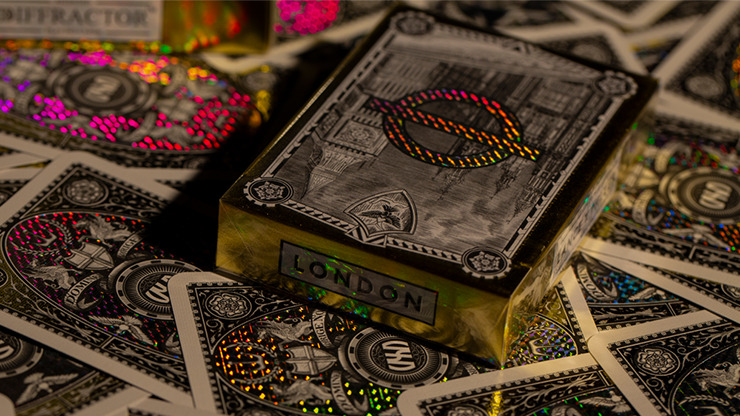 London Diffractor Gold Playing Cards