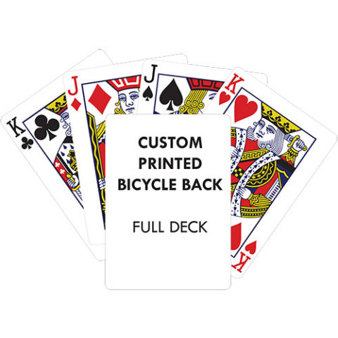 custom printed blank back playing cards