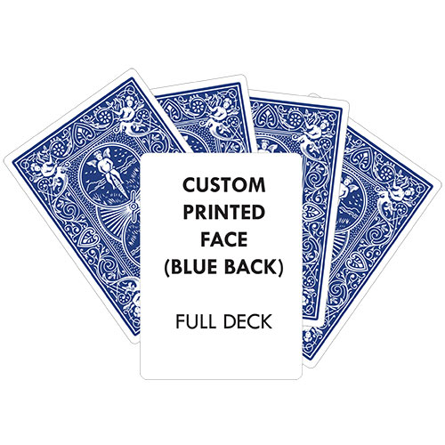 custom printed playing cards blue