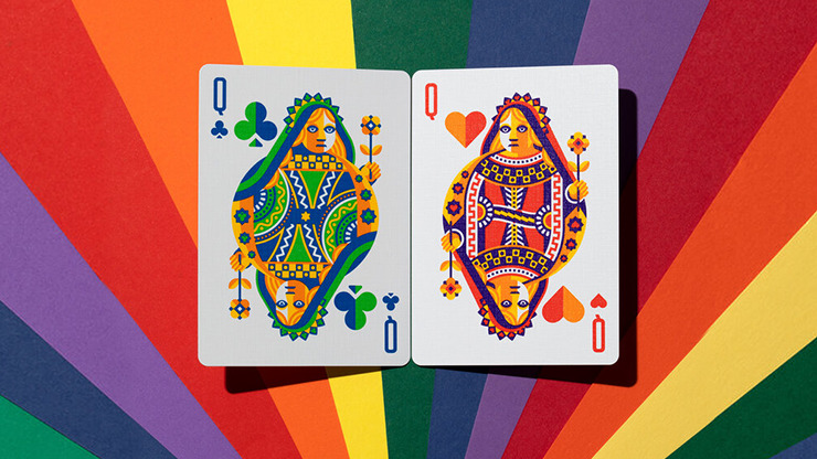 DKNG Rainbow Wheels (Green) Playing Cards by Art of Play