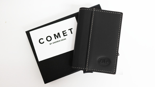 Comet Black Leather Silver Shell (Gimmicks and Online Instruction) by Andrew Dean