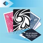 Six Of Spades Swirl Reveal - Single Gaff Card