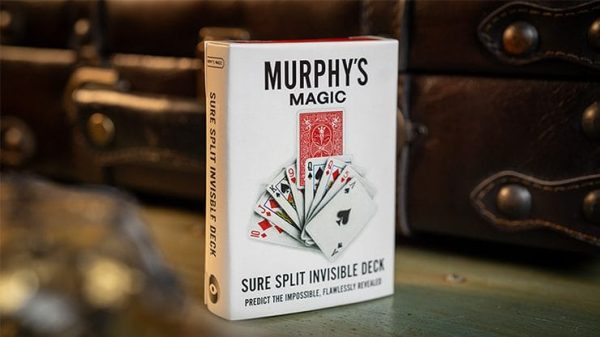 SURE SPLIT Invisible Deck Bicycle (Red) by Murphy's Magic