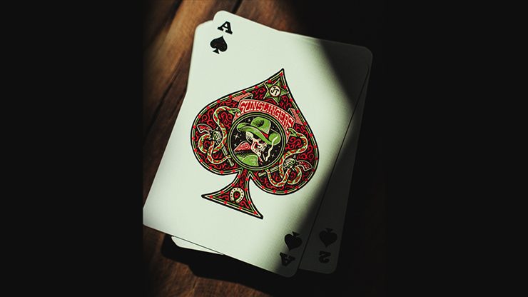 Gunslingers Poker (Red) Playing Cards - Image 5