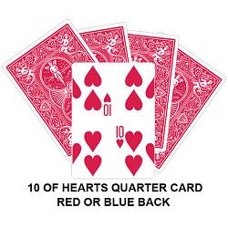 10 Of Hearts Quarter Gaff Card