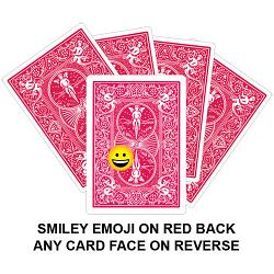 Smiley Emoji Red Back Card
