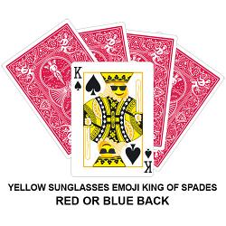 Yellow Sunglasses King Of Spades Emoji Card