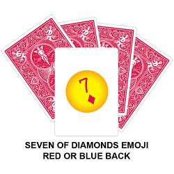 Seven Of Diamonds Emoji Card