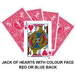Jack Of Hearts Colour Face Gaff Card