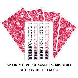 52 On 1 Five Of Spades Missing Gaff Card