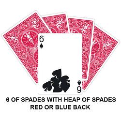 Six Of Spades Heap Gaff Card