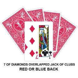 Seven Of Diamonds And Jack Of Clubs Overlapped Gaff Card