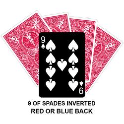 Nine Of Spades Inverted Gaff Card