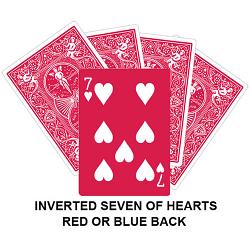 Inverted Seven Of Hearts Gaff Card