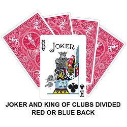 Joker And King Of Clubs Divided Gaff Card
