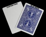 Custom Face with Blue Bicycle Back Playing Cards