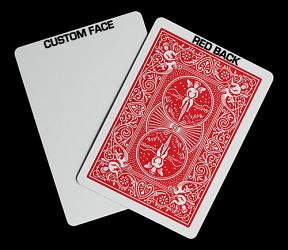 Custom Face with Red Bicycle Back Playing Cards